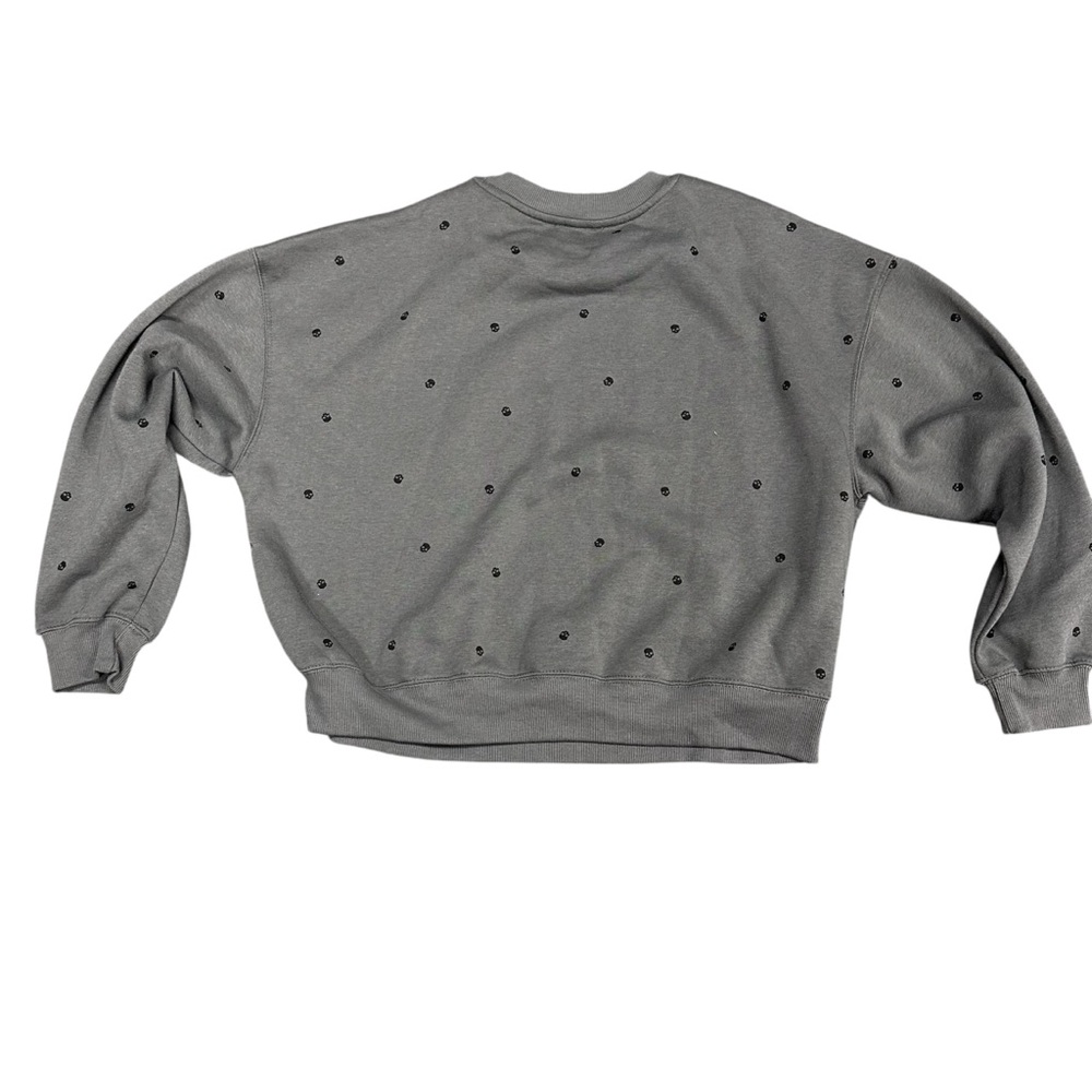 Hippie Rose Charcoal Dark Grey Skulls Sweatshirt – Size Small – NWT